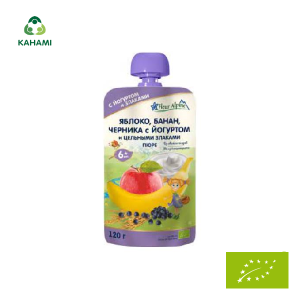 FA Organic Dinh dưỡng ăn dặm táo, chuối, việt quất với sữa chua cho bé 6 tháng