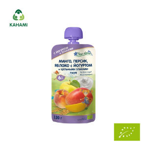 FA Organic Dinh dưỡng ăn dặm xoài, đào, táo với sữa chua cho bé 6 tháng