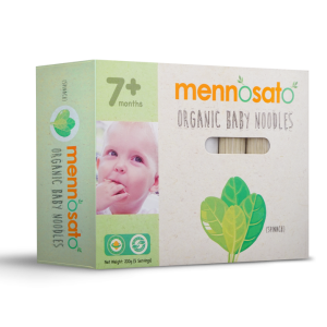 Mì sợi rau củ hữu cơ cho bé vị cải bó xôi 200g MenNoSato